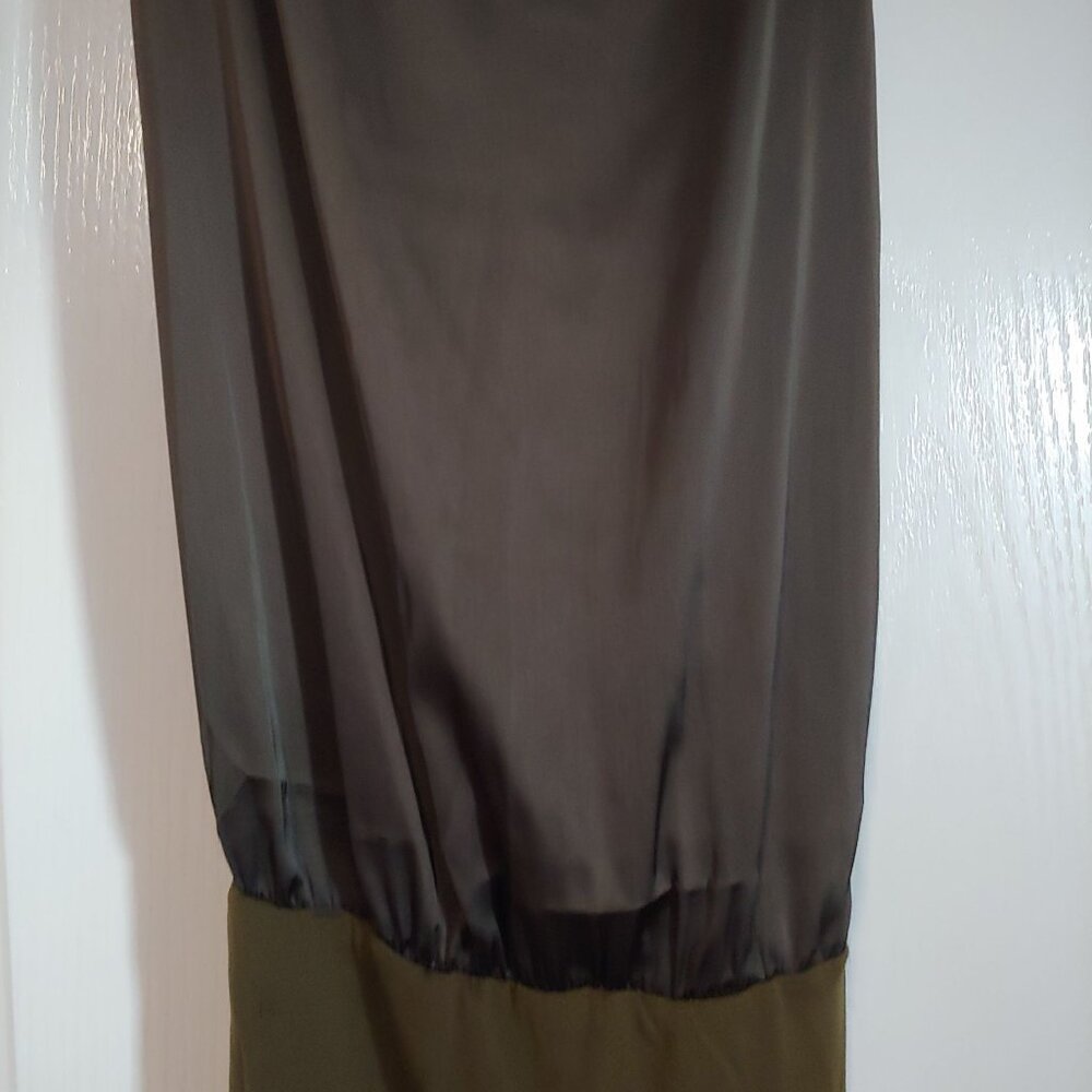 Blu Pepper Silky Cami Bodysuit Olive V-Neck Lacy Hippie Festival M Adjustable - Picture 4 of 11
